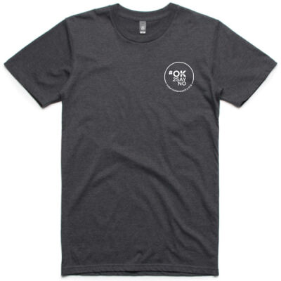 #OK2SAYNO - Men's Adult T-Shirt - ASPHALT MARLE Thumbnail