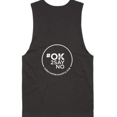 Adult Muscle Tank Back Logo - Coal Thumbnail