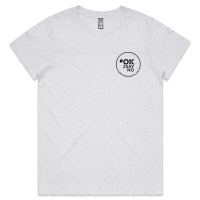 WOMEN'S MAPLE T-SHIRT - SMALL LEFT LOGO - WHITE MARLE Thumbnail