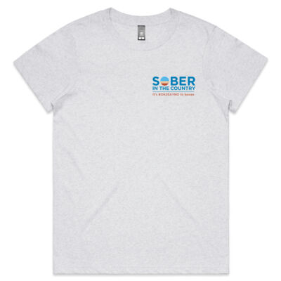 WOMEN'S MAPLE T-SHIRT - SMALL LEFT LOGO - WHITE MARLE Thumbnail